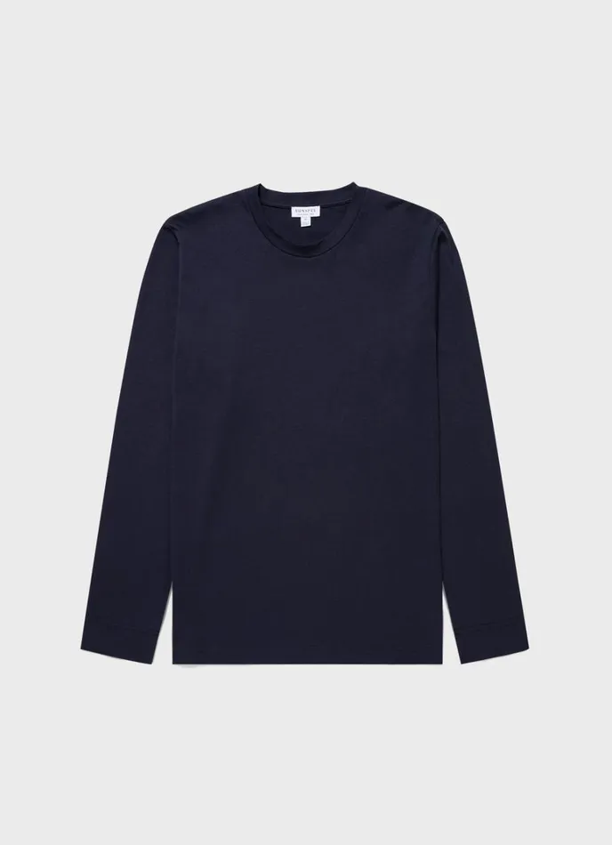 SUNSPEL Tshirts Long Sleeve Riviera Midweight Tshirt Navy 8211 Men