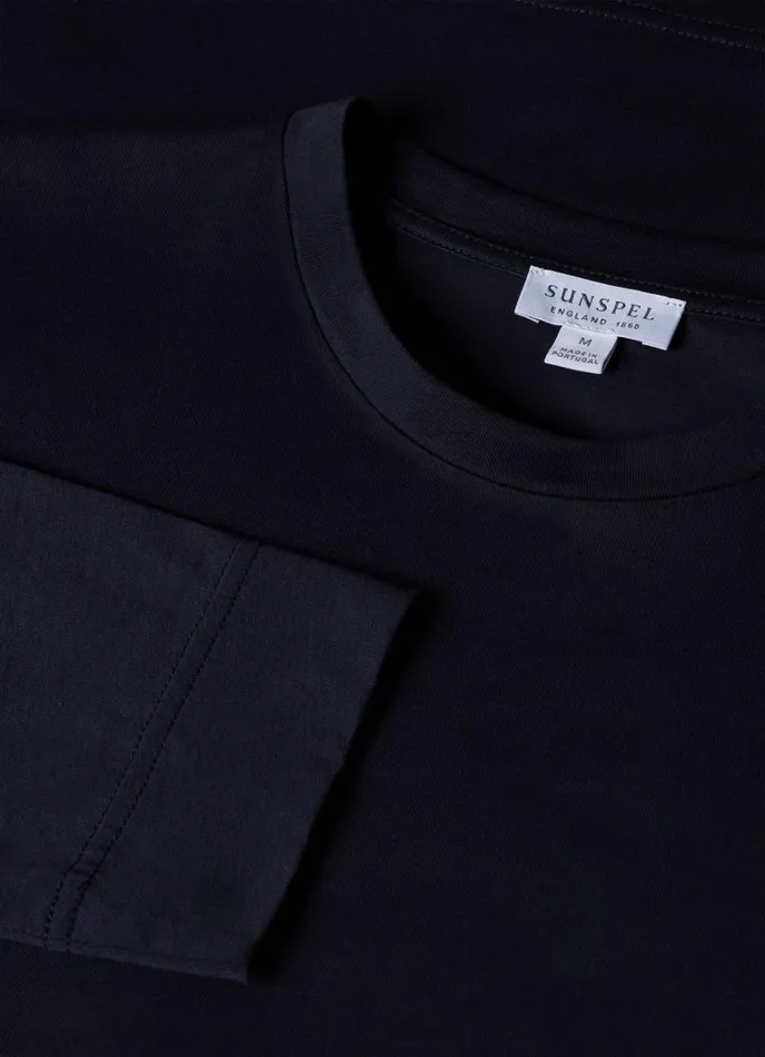 SUNSPEL Tshirts Long Sleeve Riviera Midweight Tshirt Navy 8211 Men