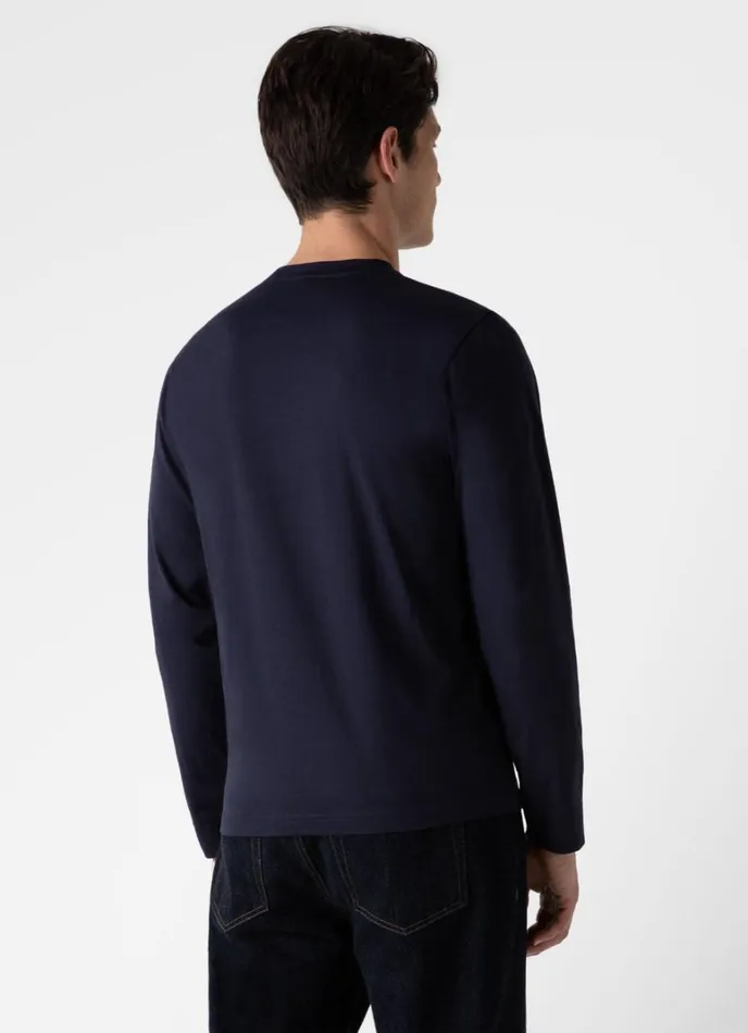 SUNSPEL Tshirts Long Sleeve Riviera Midweight Tshirt Navy 8211 Men