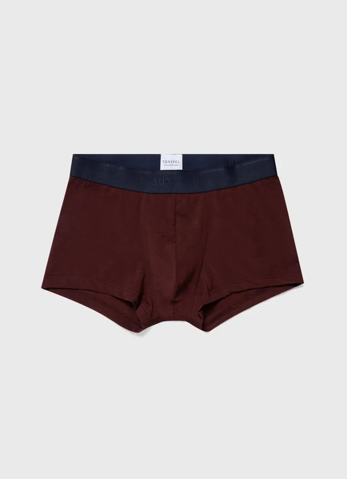 SUNSPEL Trunks and Shorts Stretch Cotton Trunks Maroon 8211 Men