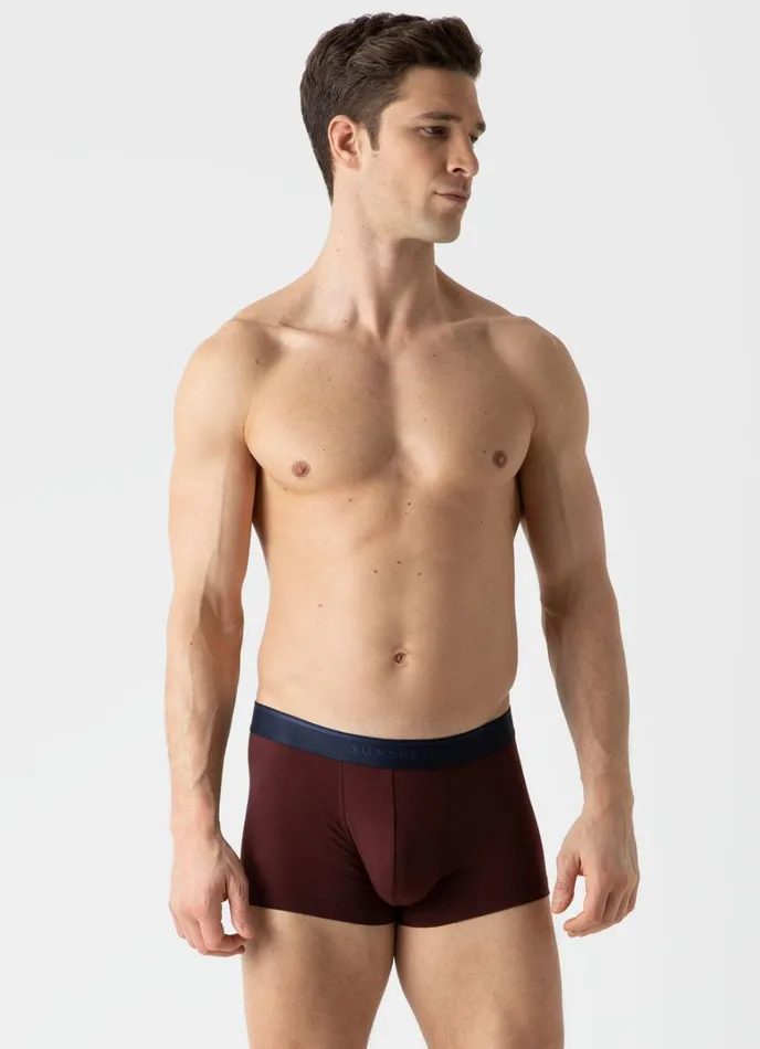 SUNSPEL Trunks and Shorts Stretch Cotton Trunks Maroon 8211 Men