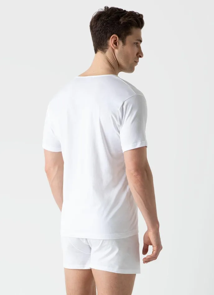 SUNSPEL Underwear Tops Superfine Cotton Underwear Vneck Tshirt White 8211 Men