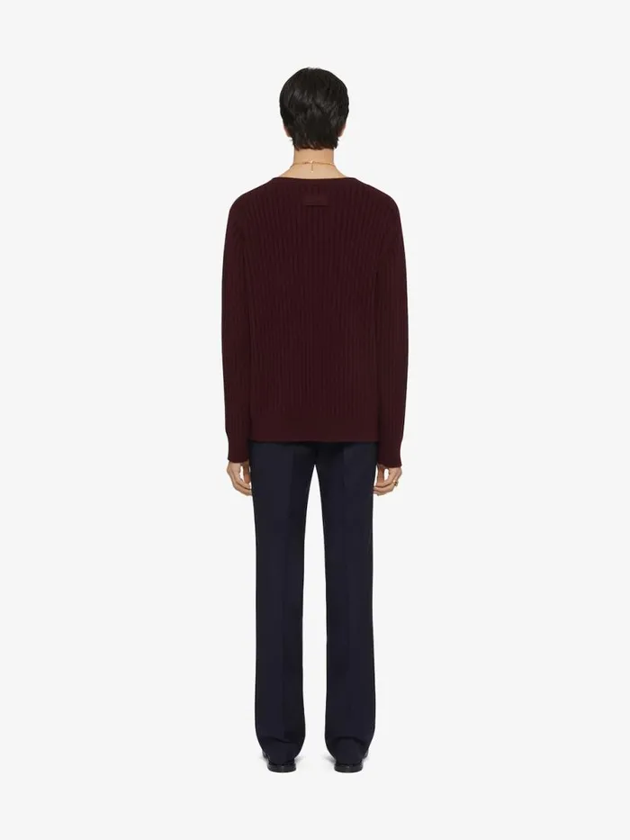Sweater In Cashmere Plum Men Givenchy Sweaters