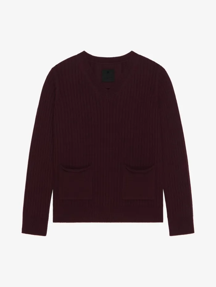 Sweater In Cashmere Plum Men Givenchy Sweaters