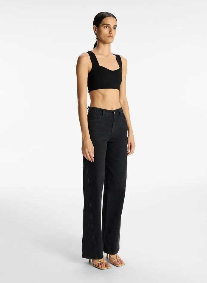 Sweaters Women ALC Jordana Compact Knit Bra Black Sweaters Women ALC Jordana Compact Knit Bra Black