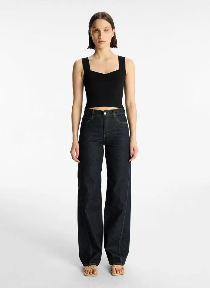 Sweaters Women ALC Jordana Compact Knit Top Black