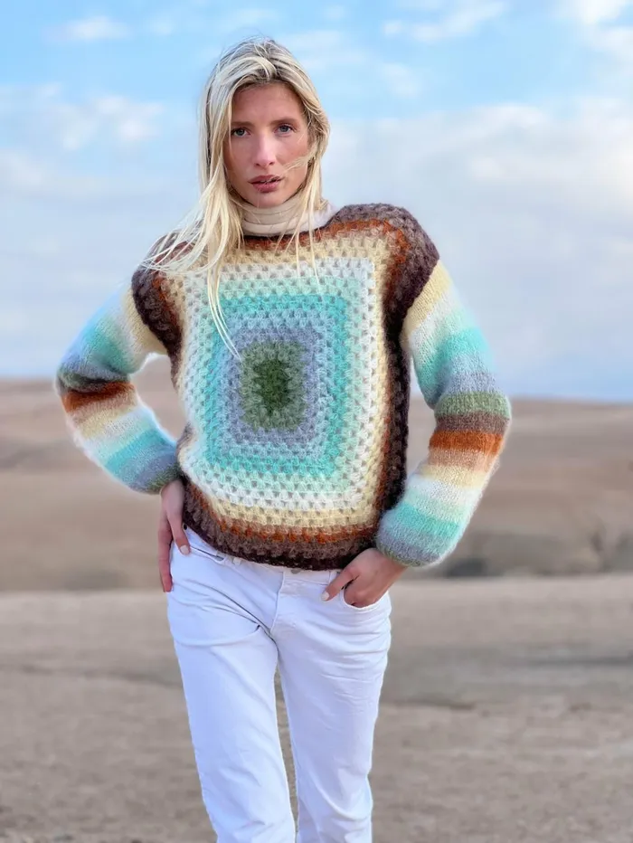 Sweaters Women Rose Carmine SWEATER COLORSHOT CHOCO KAKI