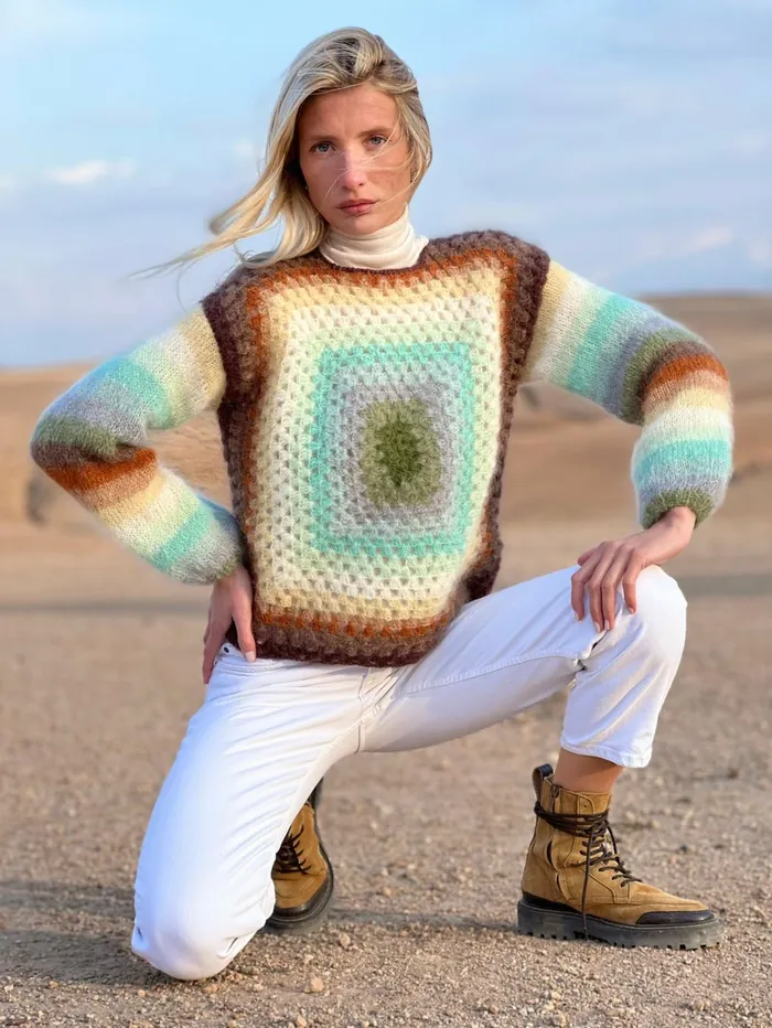 Sweaters Women Rose Carmine SWEATER COLORSHOT CHOCO KAKI
