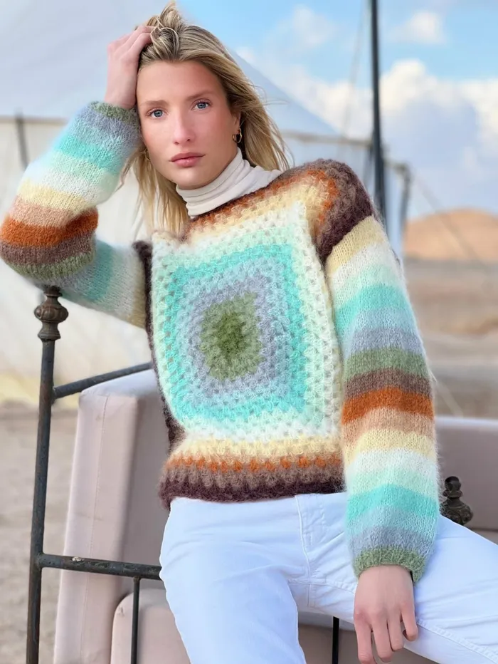 Sweaters Women Rose Carmine SWEATER COLORSHOT CHOCO KAKI
