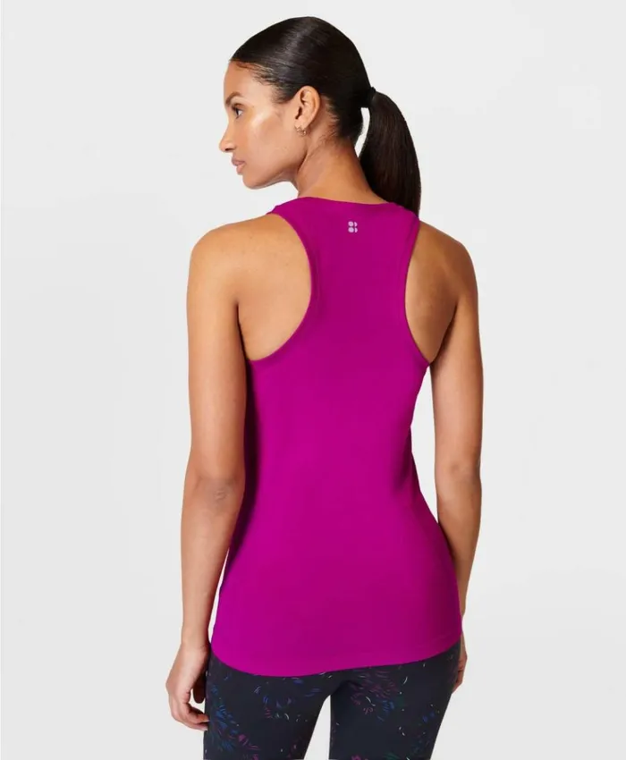 Sweaty Betty Athlete Seamless Gym Tank Magenta Fusion Purple Clothing Tank Tops