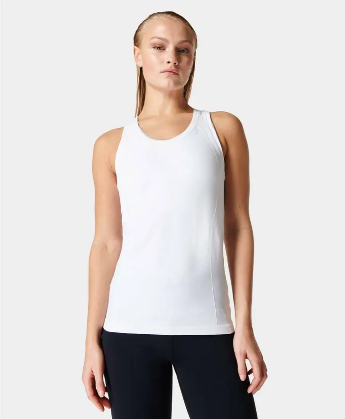 Sweaty Betty Athlete Seamless Gym Tank White Clothing Tank Tops