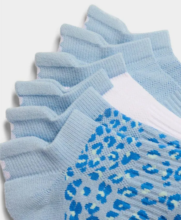 Sweaty Betty Workout Trainer Socks 3 Pack Breeze Blue AccessoriesClothing