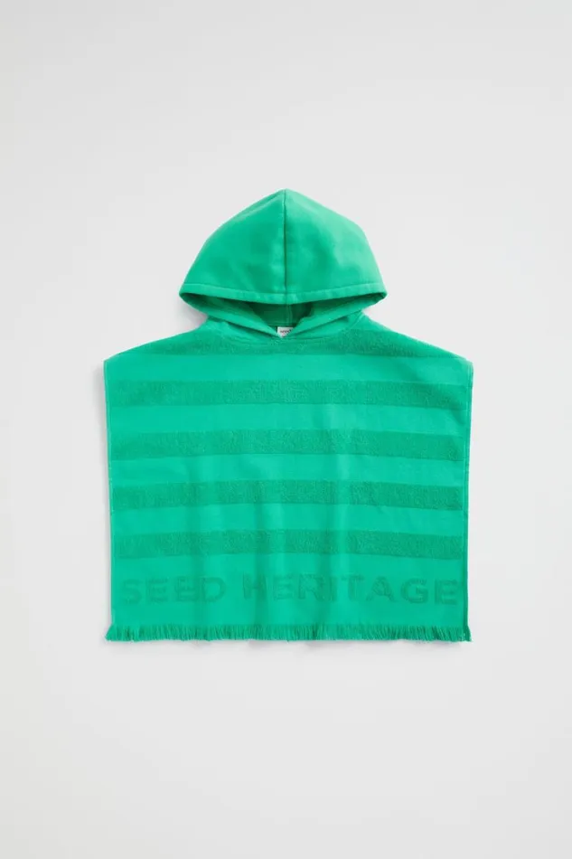 Swimwear Baby Seed Heritage Heritage Terry Poncho Jade Green