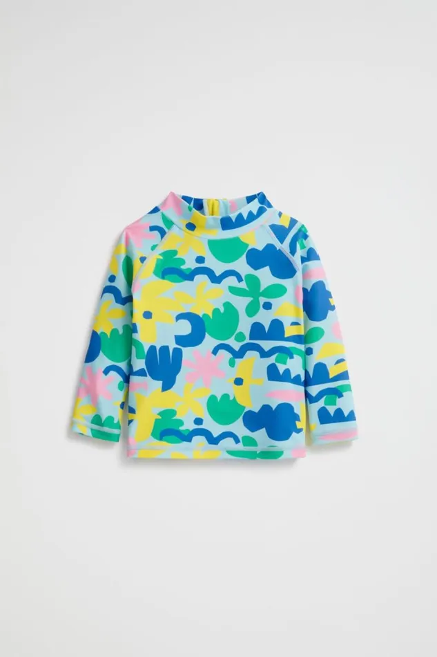 Swimwear Baby Seed Heritage Shapes Print Rashvest Ocean Blue