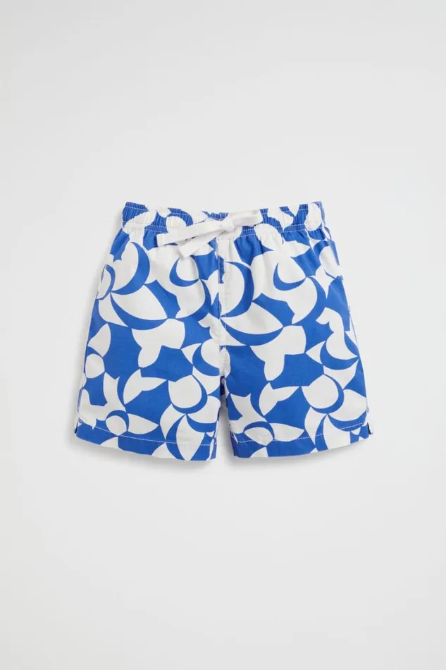 Swimwear Boy Seed Heritage Abstract Print Beach Short Deep Ocean Abstract