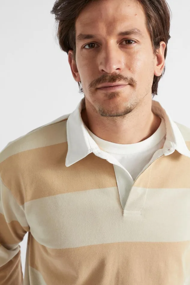 TShirts and Sweaters Man Seed Heritage Rugby Polo Sand Stripe