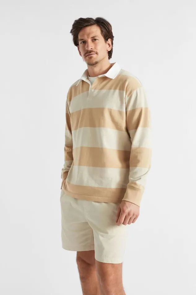 TShirts and Sweaters Man Seed Heritage Rugby Polo Sand Stripe
