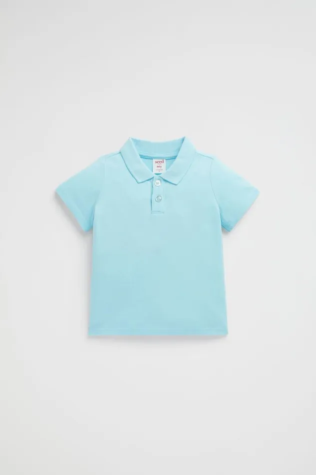 TShirts and Tops Baby Seed Heritage Core Polo Tee Ocean Blue