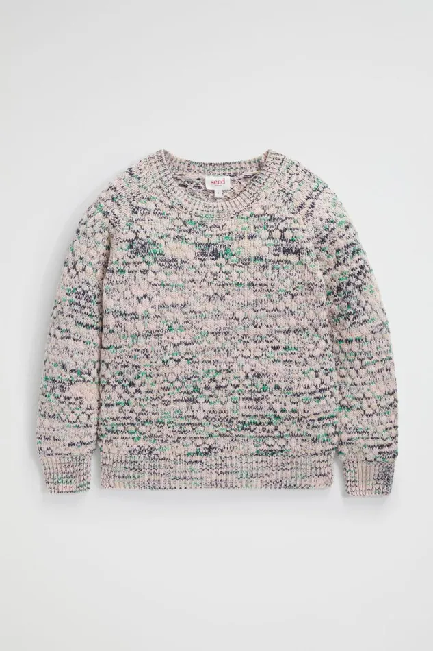 TShirts and Tops Girl Seed Heritage Popcorn Mixy Crop Knit Multi