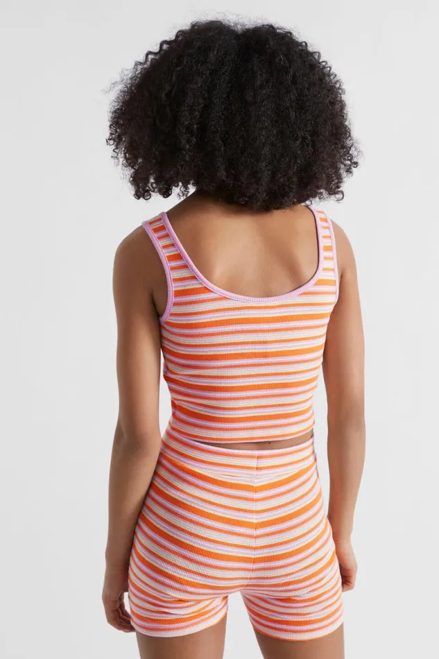 TShirts and Tops Teen Girl Seed Heritage Rib Crop Singlet Multi