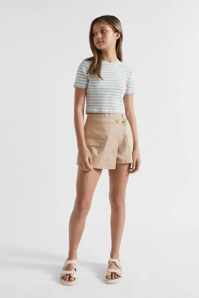 TShirts and Tops Teen Girl Seed Heritage Stripe Crop Rib Tee Multi