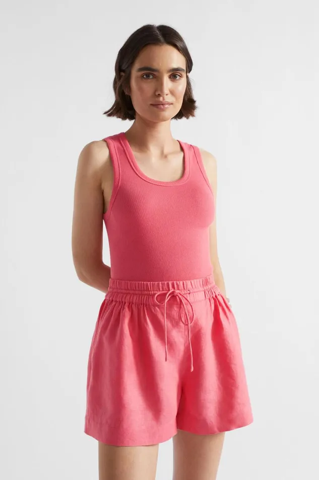 TShirts and Tops Woman Seed Heritage Core Rib Singlet Wild Berry