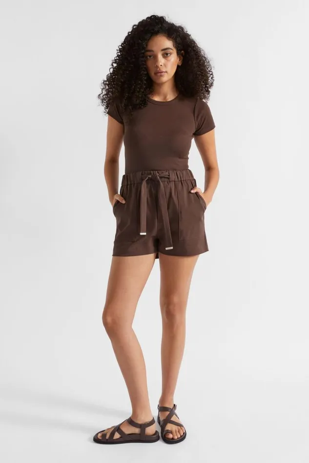 TShirts and Tops Woman Seed Heritage Core Rib Tee Deep Raisin