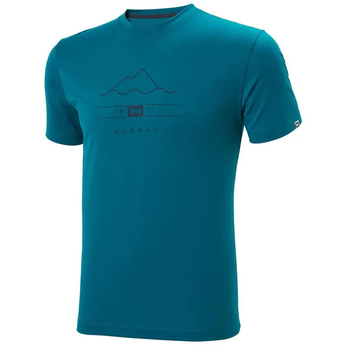 TShirts Men Helly Hansen SKOG GRAPHIC TSHIRT 497 Deep Lagoon