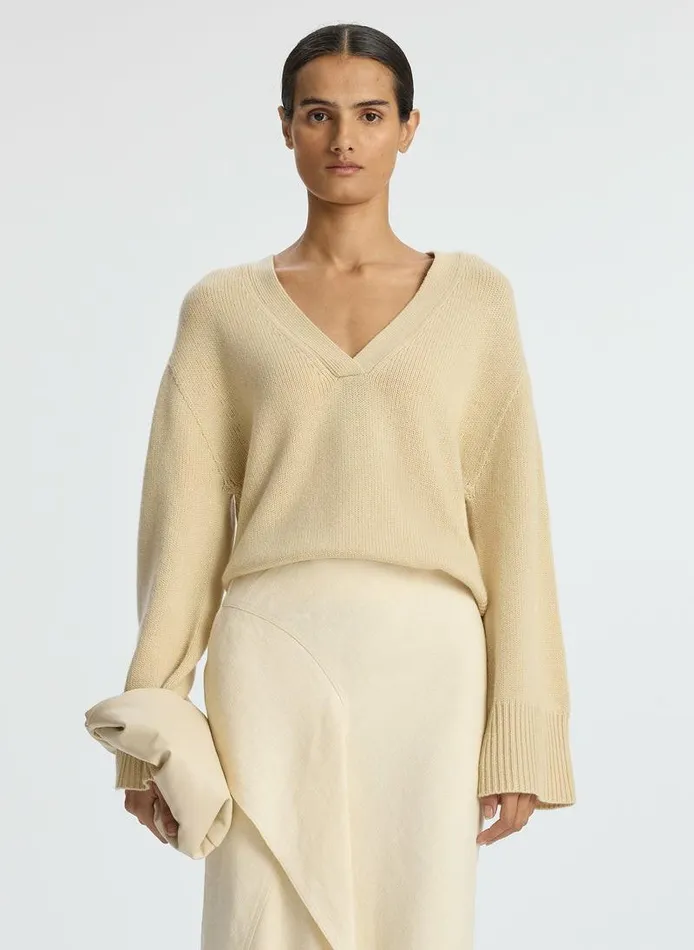 Tees and Tanks Women ALC Elliott Cashmere Sweater Latte