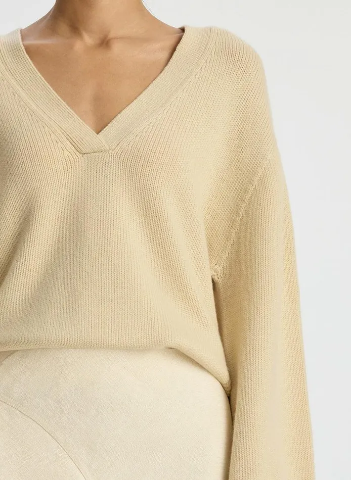 Tees and Tanks Women ALC Elliott Cashmere Sweater Latte