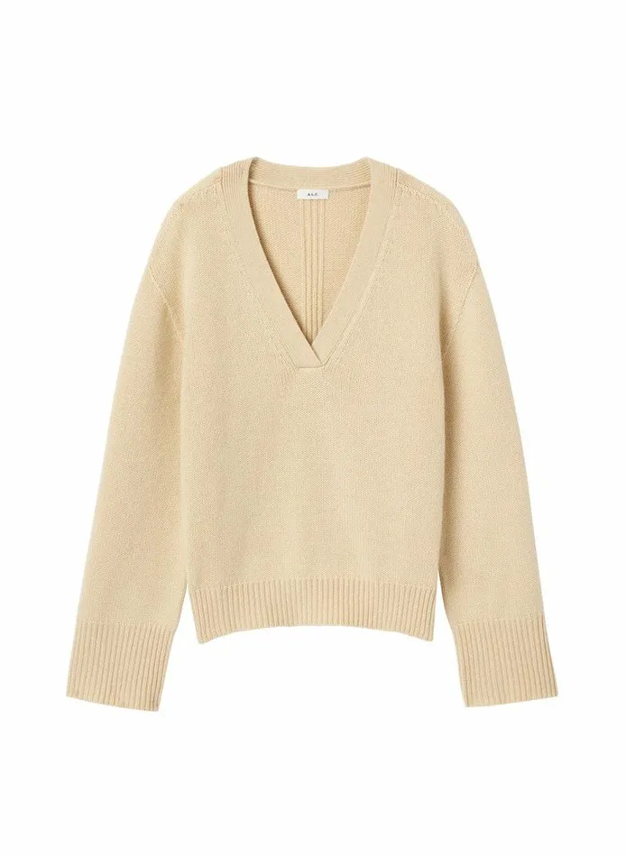 Tees and Tanks Women ALC Elliott Cashmere Sweater Latte