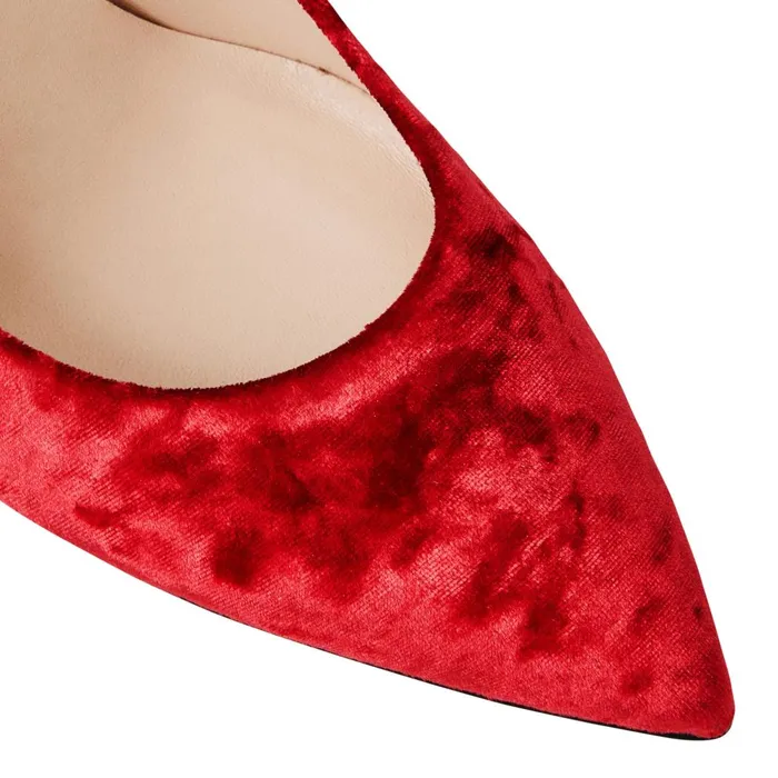 Telma Pointed Toe Pump Red Velvet Women Bruno Magli Evening Telma Pointed Toe Pump Red Velvet Women Bruno Magli Evening