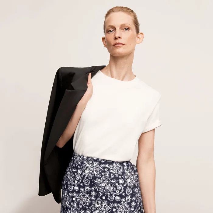 The Leslie TShirt 8211 Organic Pima Cotton Ivory Women Tops M M LaFleur