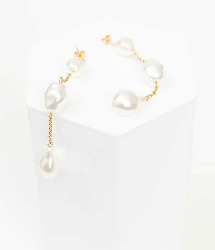 Tiered Pearl Drop Earrings Accessories Unique Vintage Earrings