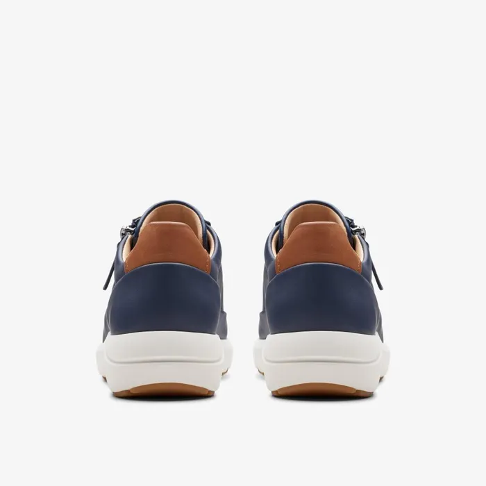 Tivoli Zip Navy Leather Women Clarks Sneakers
