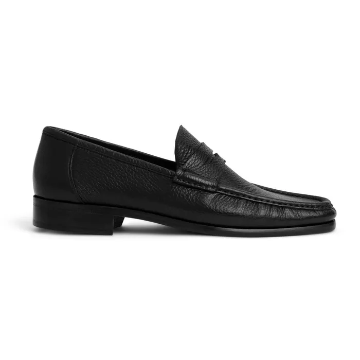 Tonio Slip On Loafer Black Cervo Leather Men Bruno Magli Loafers and Slipons