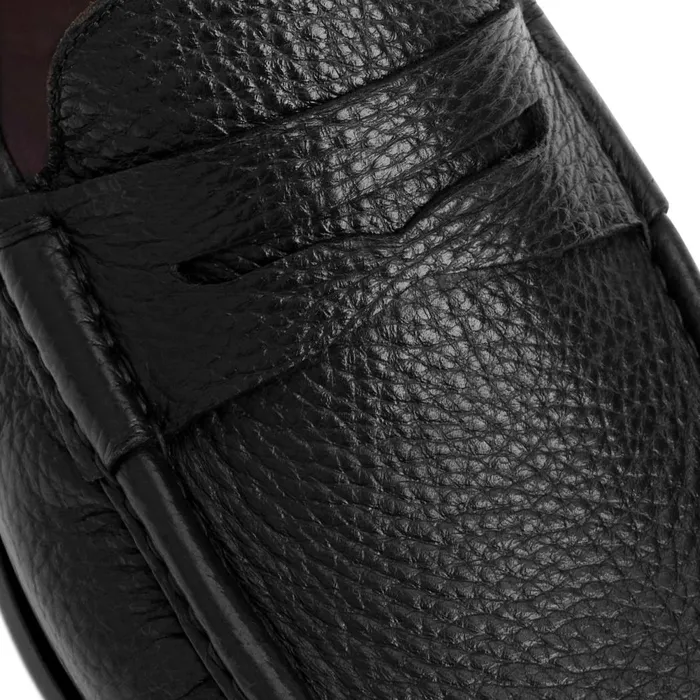 Tonio Slip On Loafer Black Cervo Leather Men Bruno Magli Loafers and Slipons