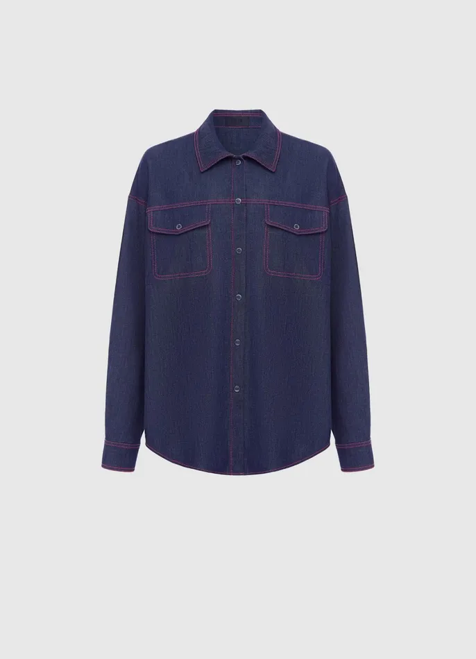 Tops and Shirts Women LEO LIN Dione Denim Shirt 8211 Indigo