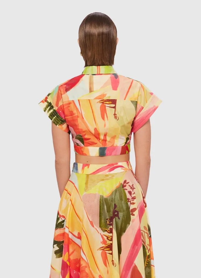Tops and Shirts Women LEO LIN Kalle Pocket Shirt Top 8211 Rainforest Print
