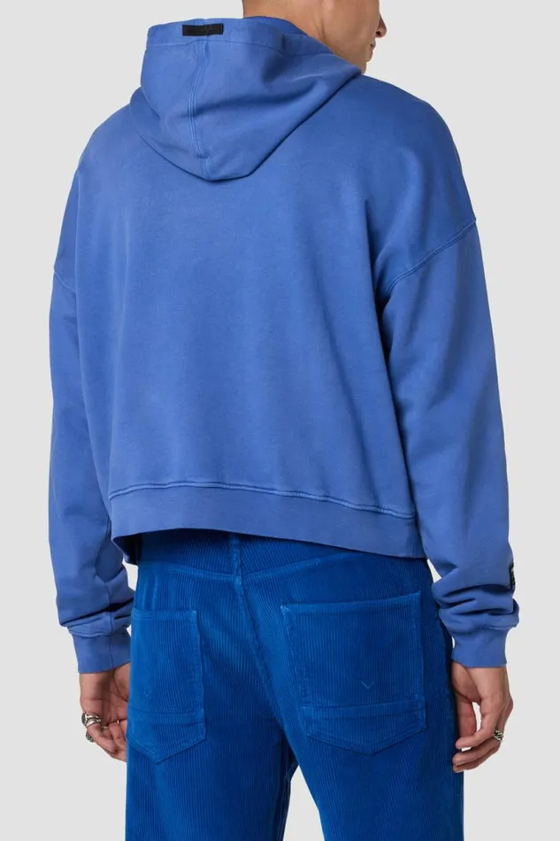 Tops and Sweaters Men Hudson Jeans Crop Hoodie Deep Royal