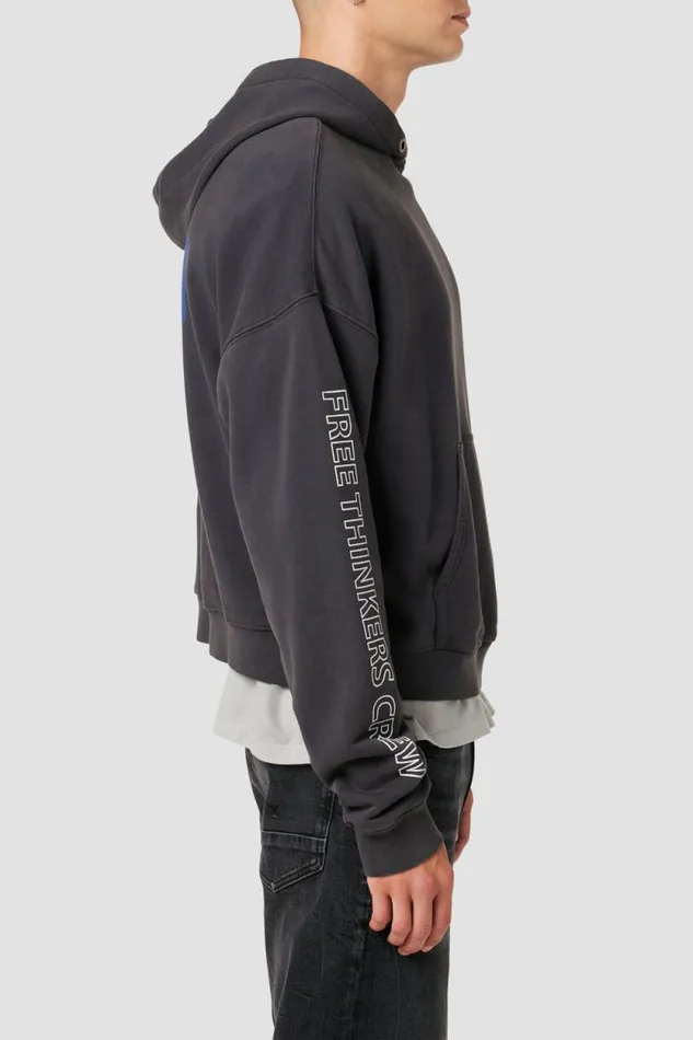Tops and Sweaters Men Hudson Jeans Crop Hoodie Ink