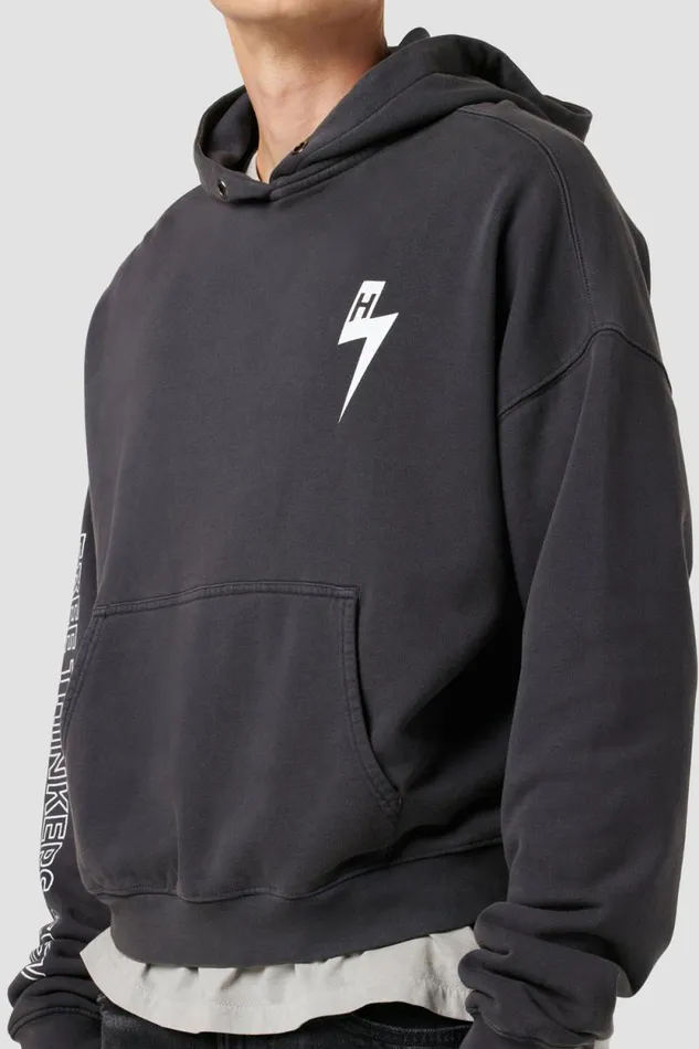 Tops and Sweaters Men Hudson Jeans Crop Hoodie Ink