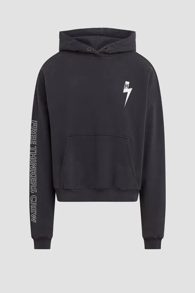 Tops and Sweaters Men Hudson Jeans Crop Hoodie Ink