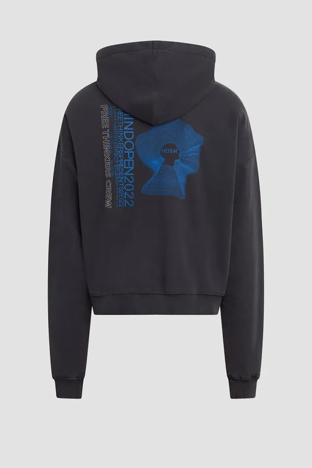 Tops and Sweaters Men Hudson Jeans Crop Hoodie Ink