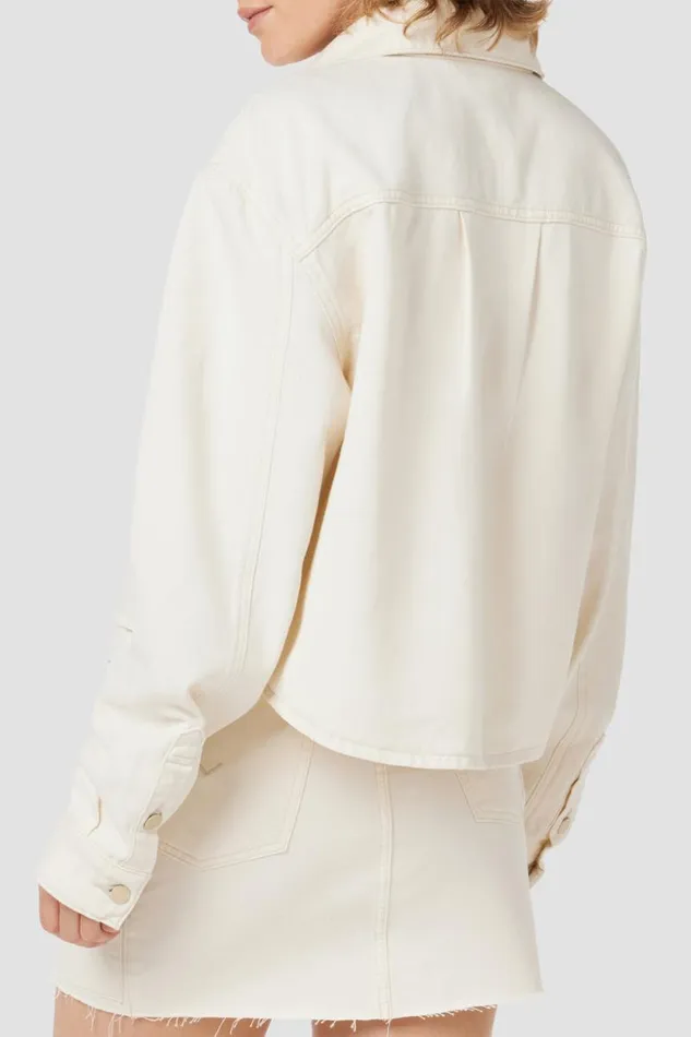 Tops and Sweaters Women Hudson Jeans Cropped Oversized Shirt First Egret
