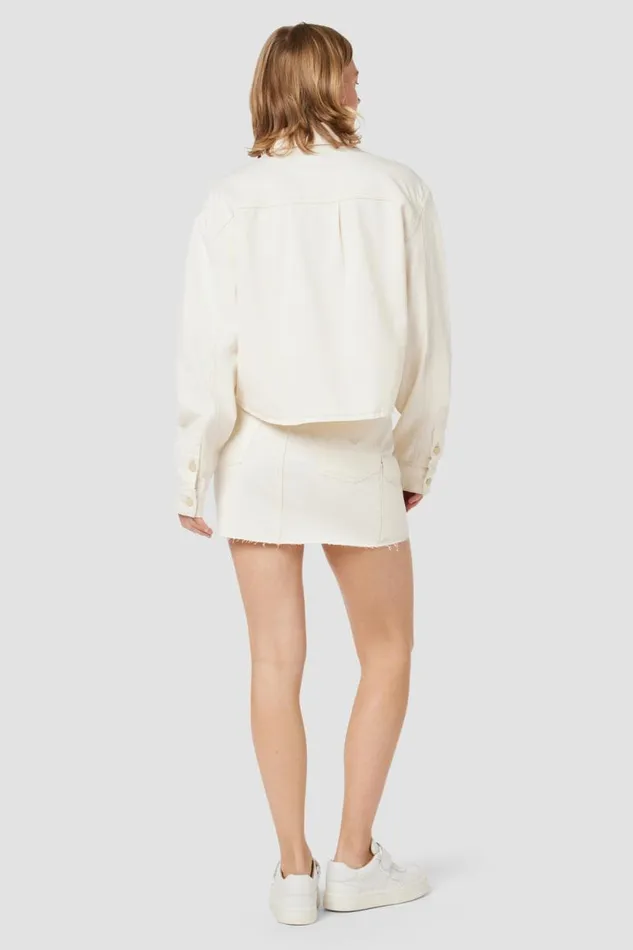 Tops and Sweaters Women Hudson Jeans Cropped Oversized Shirt First Egret