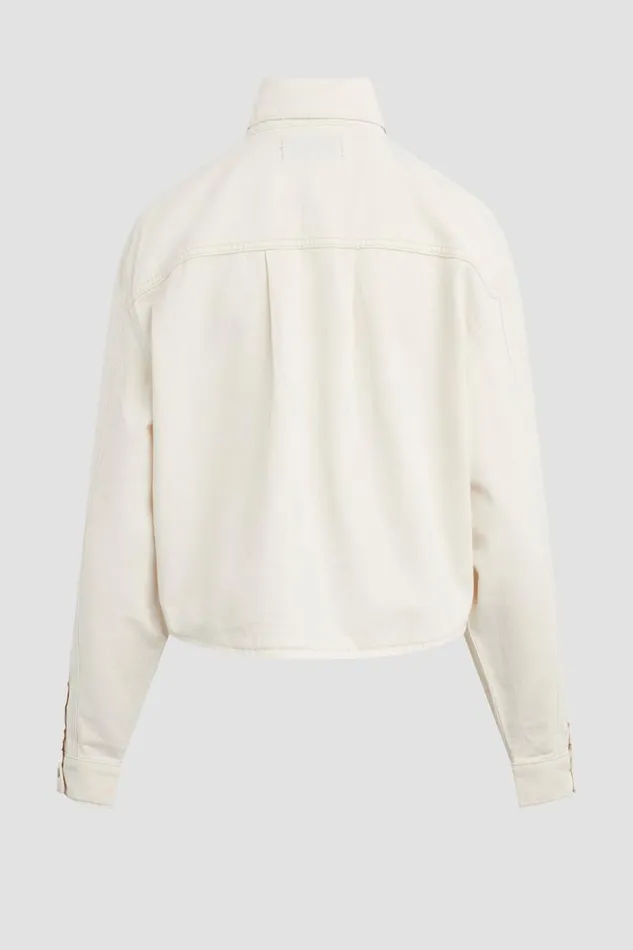 Tops and Sweaters Women Hudson Jeans Cropped Oversized Shirt First Egret