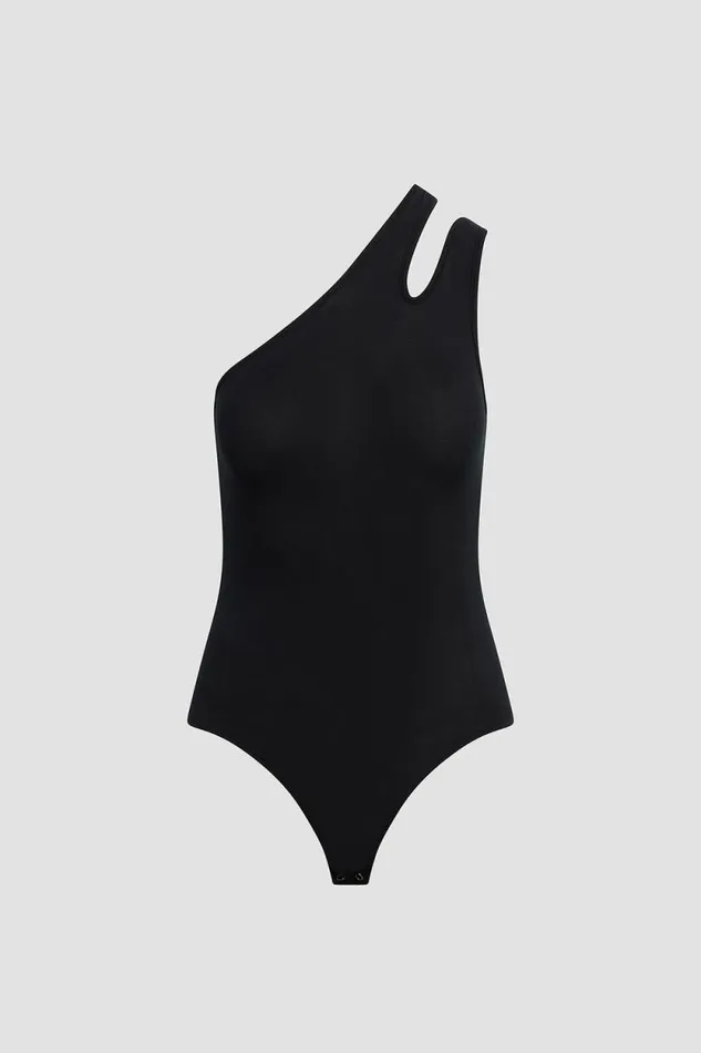 Tops and Sweaters Women Hudson Jeans Hudson X Zoe Costello Asymmetrical Bodysuit Black