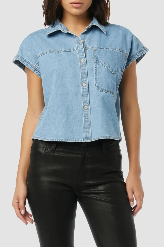 Tops and Sweaters Women Hudson Jeans Sleeveless Camp Shirt First Class