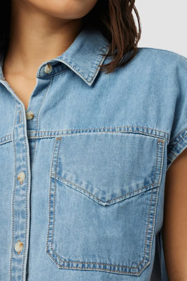 Tops and Sweaters Women Hudson Jeans Sleeveless Camp Shirt First Class
